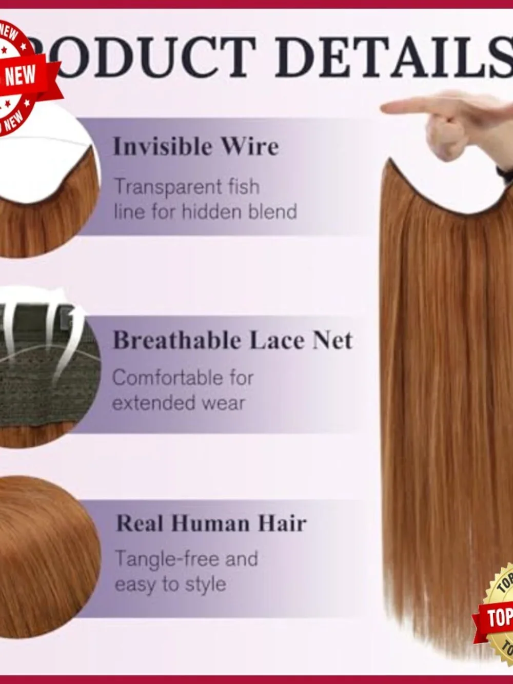 14 Inch Real Human Hair Extensions Clip In Layered Hairpiece 76g